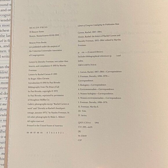 "Always, Rachel," edited by Martha Freeman, 1995 Hardcover Book - Picture 8 of 9